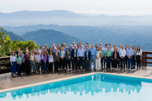 Group photo in front of the Amazon